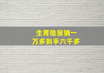 生育险报销一万多到手六千多