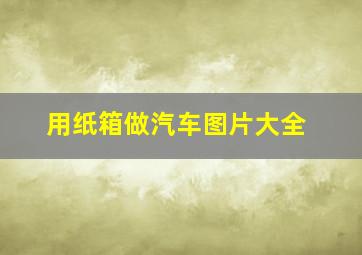 用纸箱做汽车图片大全