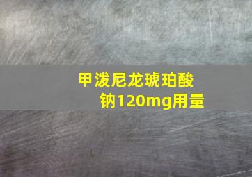 甲泼尼龙琥珀酸钠120mg用量