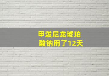 甲泼尼龙琥珀酸钠用了12天