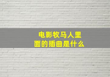 电影牧马人里面的插曲是什么