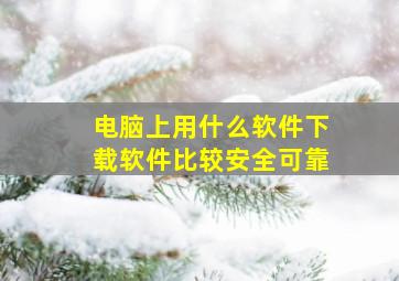 电脑上用什么软件下载软件比较安全可靠