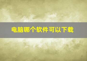 电脑哪个软件可以下载