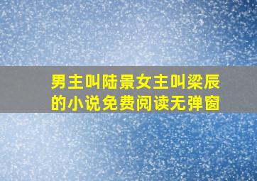 男主叫陆景女主叫梁辰的小说免费阅读无弹窗