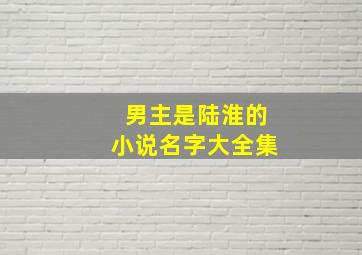 男主是陆淮的小说名字大全集