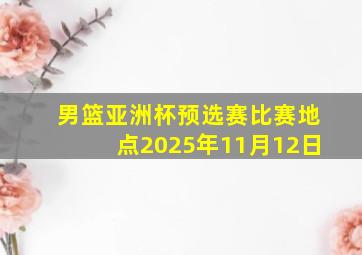 男篮亚洲杯预选赛比赛地点2025年11月12日