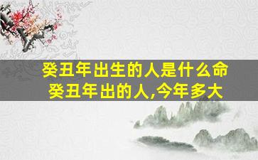 癸丑年出生的人是什么命癸丑年出的人,今年多大