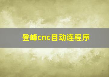 登峰cnc自动连程序