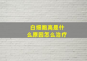 白细胞高是什么原因怎么治疗