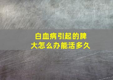 白血病引起的脾大怎么办能活多久