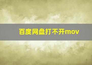 百度网盘打不开mov