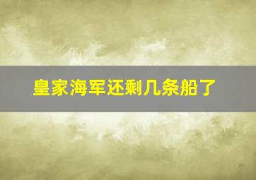 皇家海军还剩几条船了