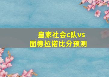 皇家社会c队vs图德拉诺比分预测