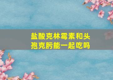 盐酸克林霉素和头孢克肟能一起吃吗