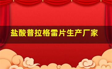 盐酸普拉格雷片生产厂家