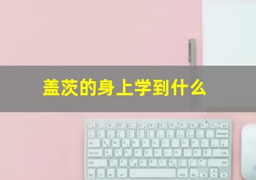 盖茨的身上学到什么