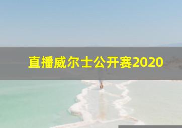 直播威尔士公开赛2020