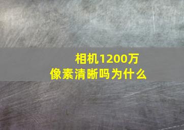 相机1200万像素清晰吗为什么