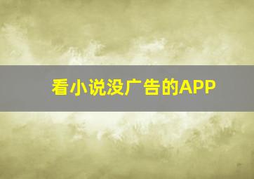 看小说没广告的APP