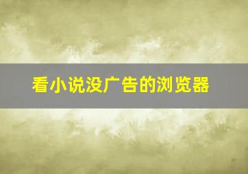 看小说没广告的浏览器