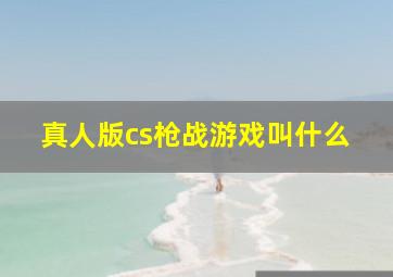 真人版cs枪战游戏叫什么