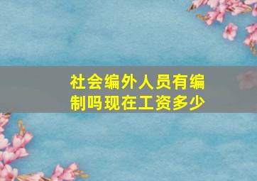 社会编外人员有编制吗现在工资多少