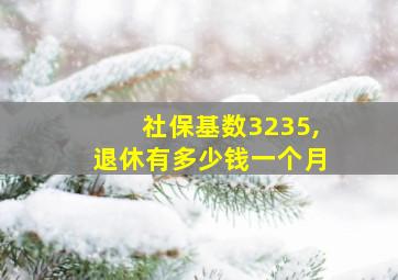 社保基数3235,退休有多少钱一个月