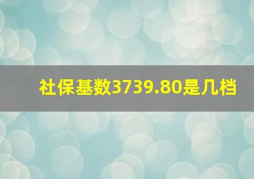 社保基数3739.80是几档