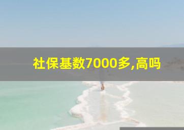 社保基数7000多,高吗