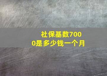 社保基数7000是多少钱一个月