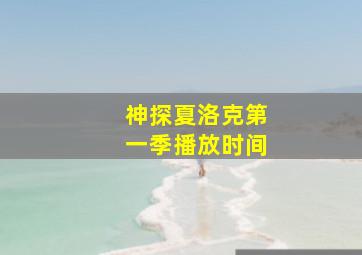 神探夏洛克第一季播放时间