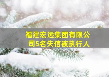 福建宏远集团有限公司5名失信被执行人