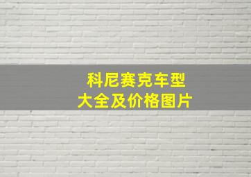 科尼赛克车型大全及价格图片