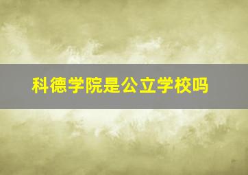 科德学院是公立学校吗