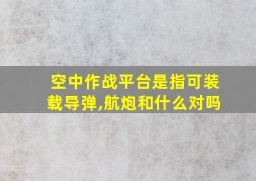 空中作战平台是指可装载导弹,航炮和什么对吗