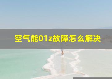 空气能01z故障怎么解决