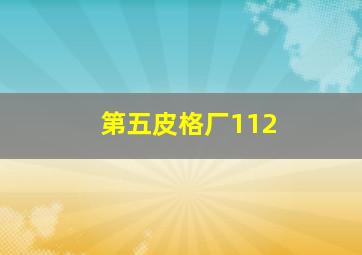 第五皮格厂112