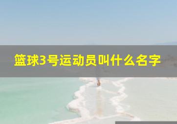 篮球3号运动员叫什么名字