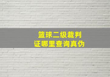 篮球二级裁判证哪里查询真伪