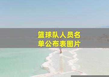 篮球队人员名单公布表图片