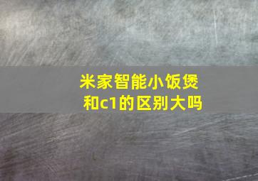 米家智能小饭煲和c1的区别大吗