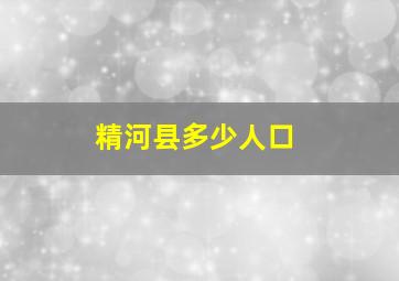 精河县多少人口