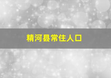 精河县常住人口