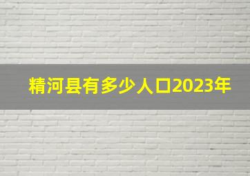 精河县有多少人口2023年