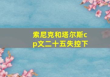 索尼克和塔尔斯cp文二十五失控下