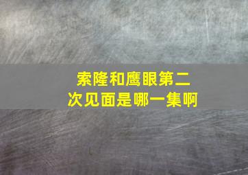 索隆和鹰眼第二次见面是哪一集啊