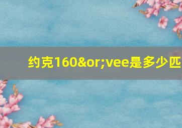 约克160∨vee是多少匹