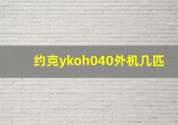 约克ykoh040外机几匹