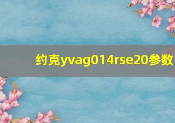 约克yvag014rse20参数