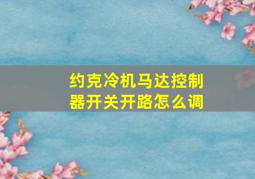 约克冷机马达控制器开关开路怎么调